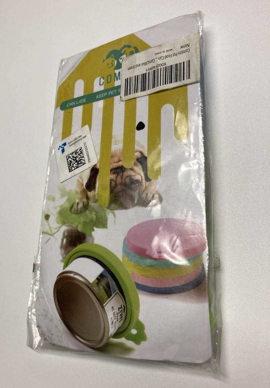 2 Comtim Pet Food Can Cover Silicone Lids for Dog and Cat Food Universal Size